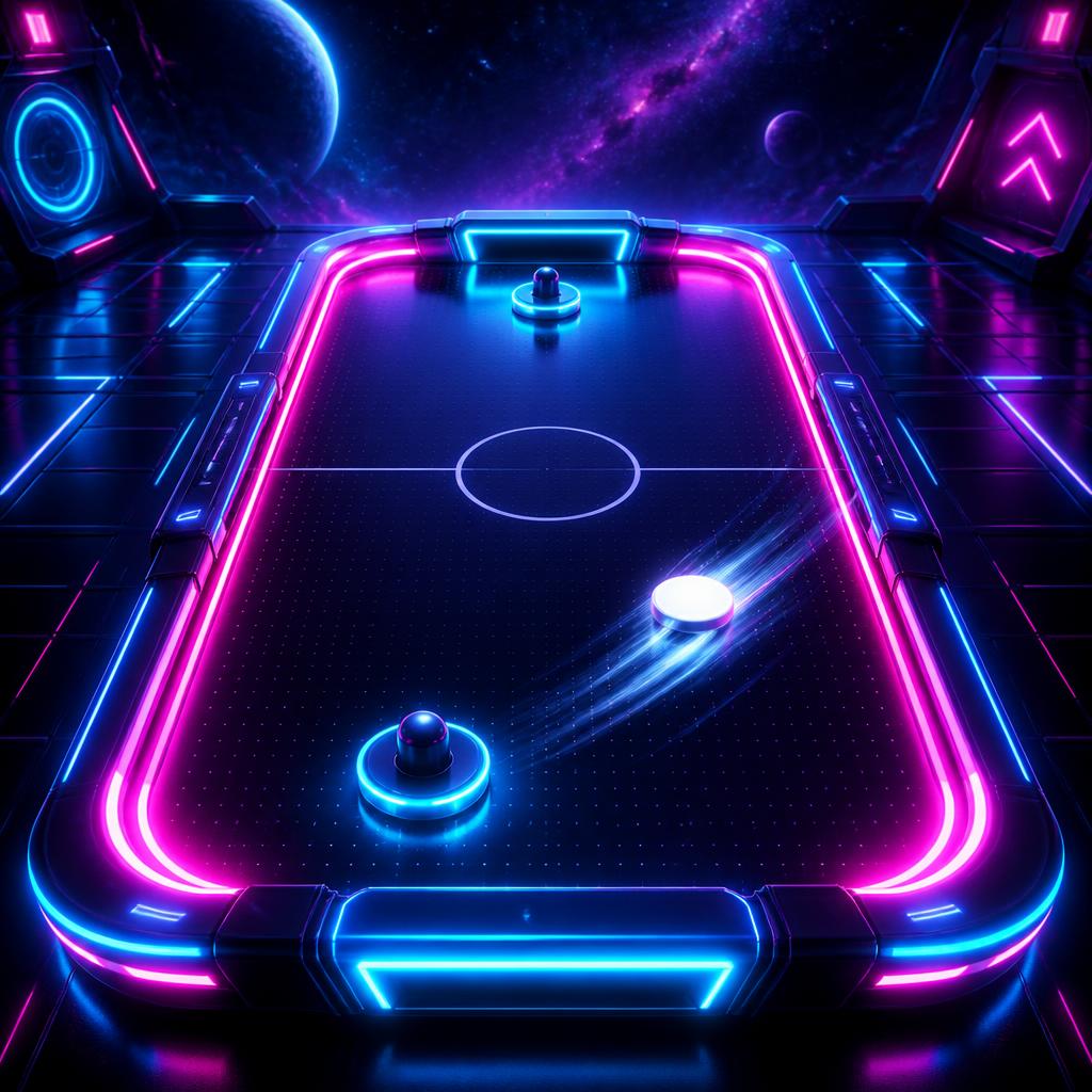Neon Air Hockey